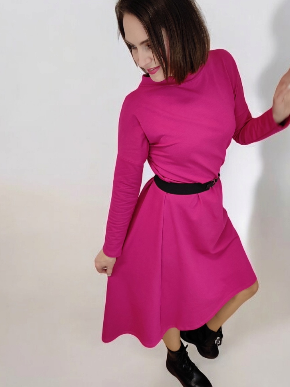 šaty z bavlny s elastanem pružný materiál